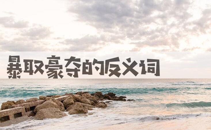 用暴取豪夺造句