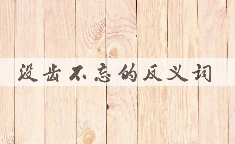 用没齿不忘造句