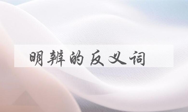 用明辨造句