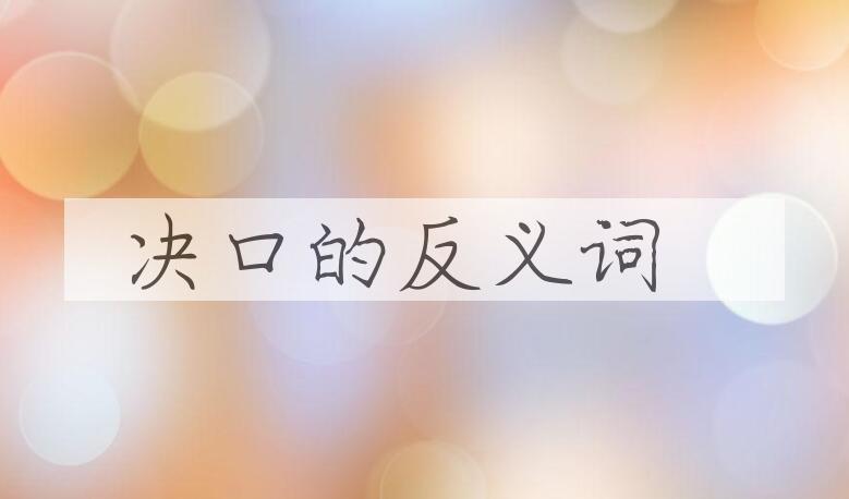 用决口造句