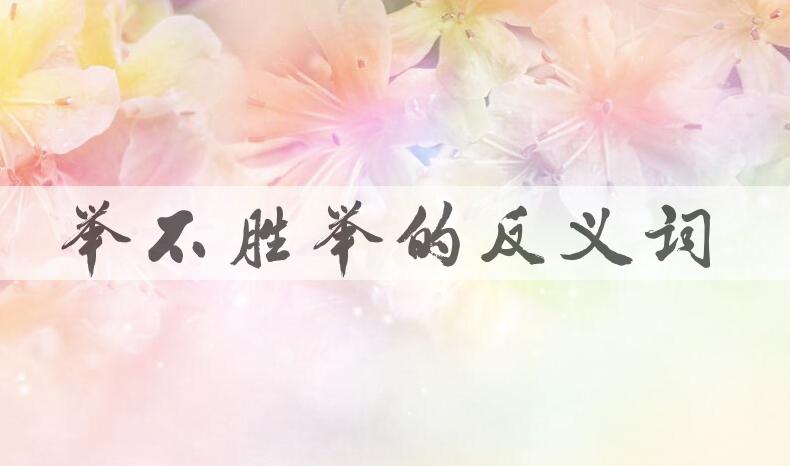 用举不胜举造句