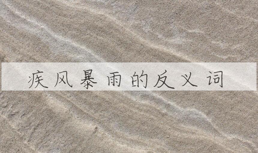 用疾风暴雨造句