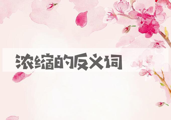 用浓缩造句