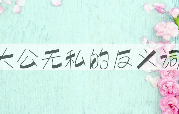 用大公无私造句