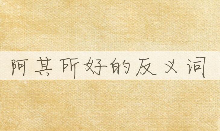 用阿其所好造句