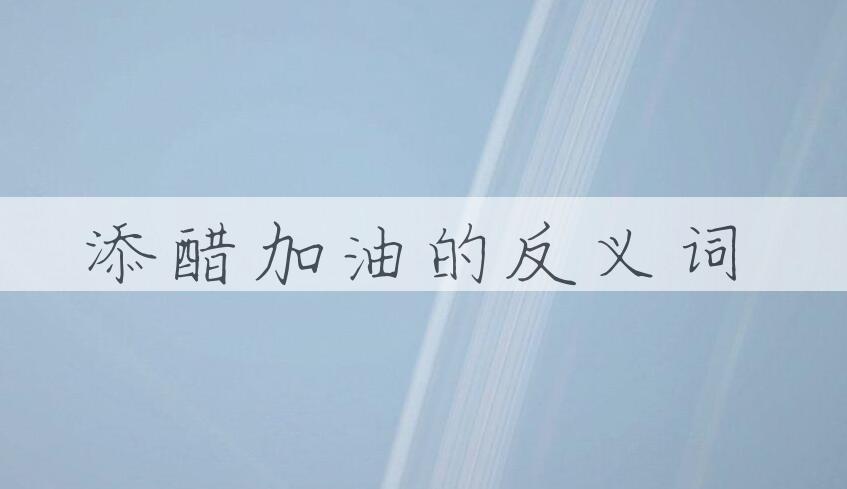 用添醋加油造句