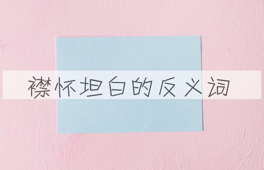 用襟怀坦白造句