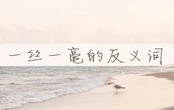 用一丝一毫造句