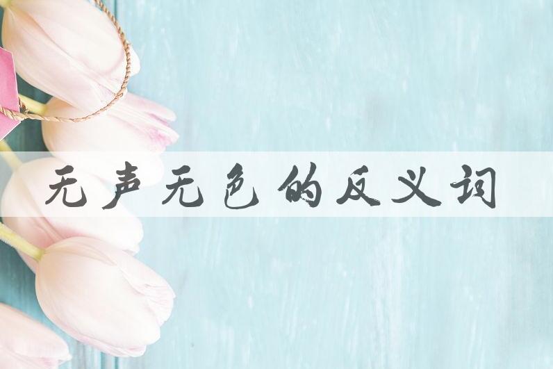 用无声无色造句