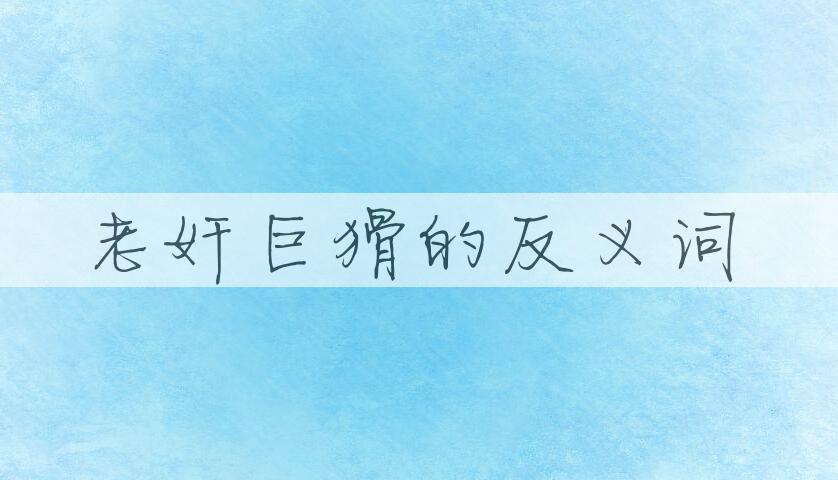 用老奸巨猾造句