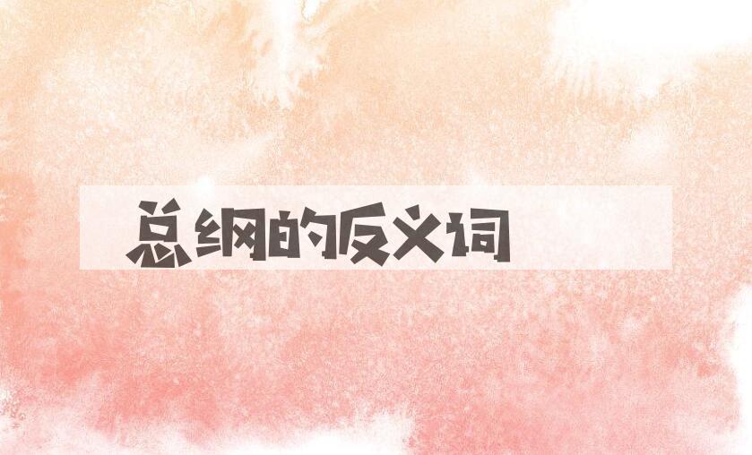 用总纲造句