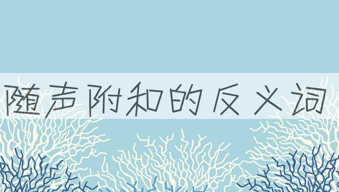 用随声附和造句