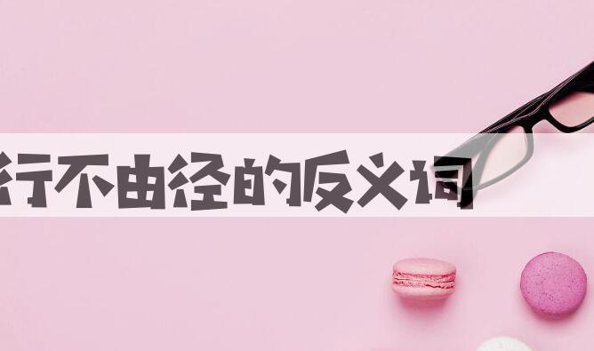 用行不由径造句