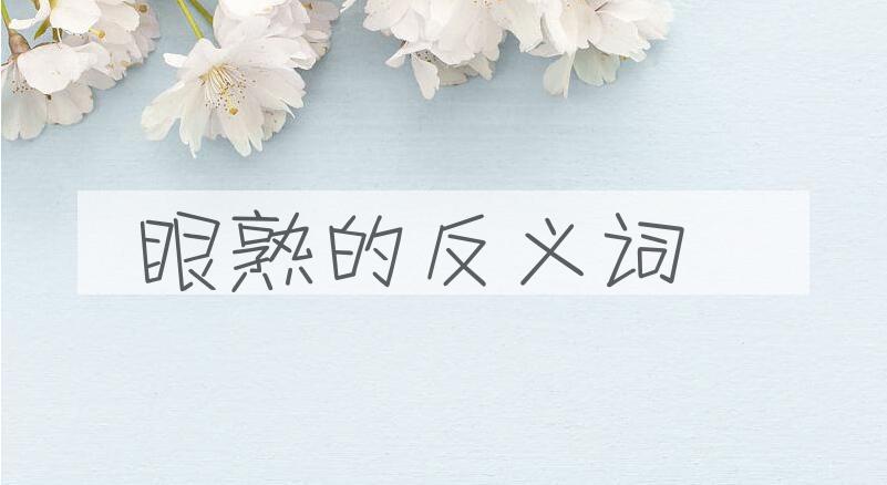 用眼熟造句