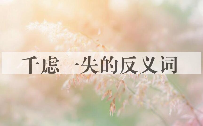 用千虑一失造句