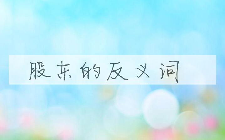 用股东造句