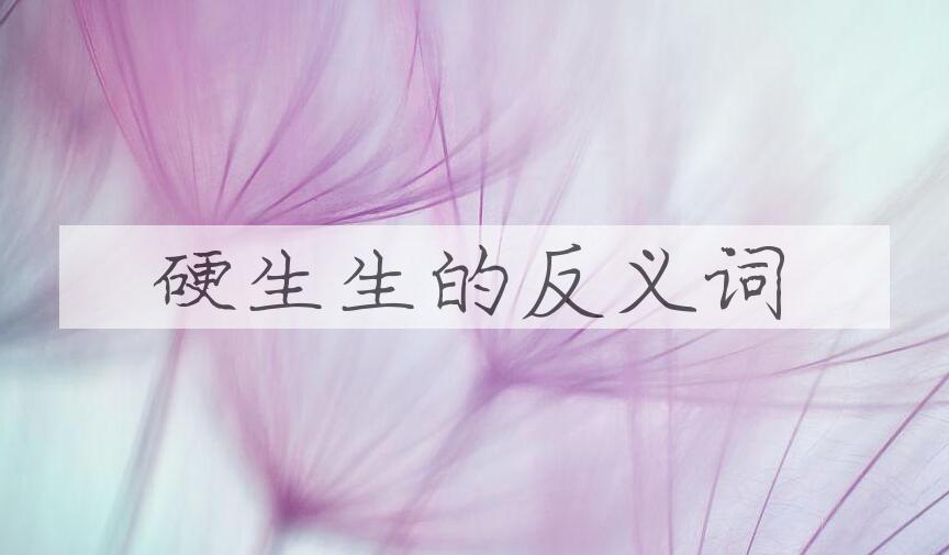 用硬生生造句