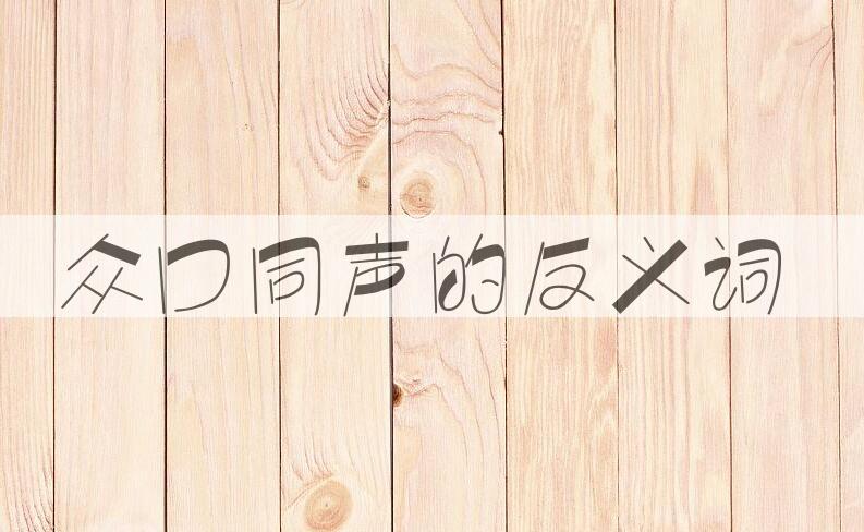 用众口同声造句