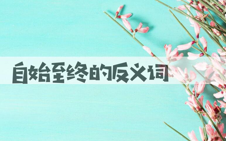用自始至终造句