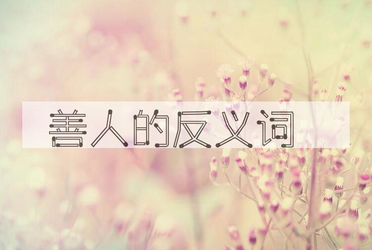 用善人造句