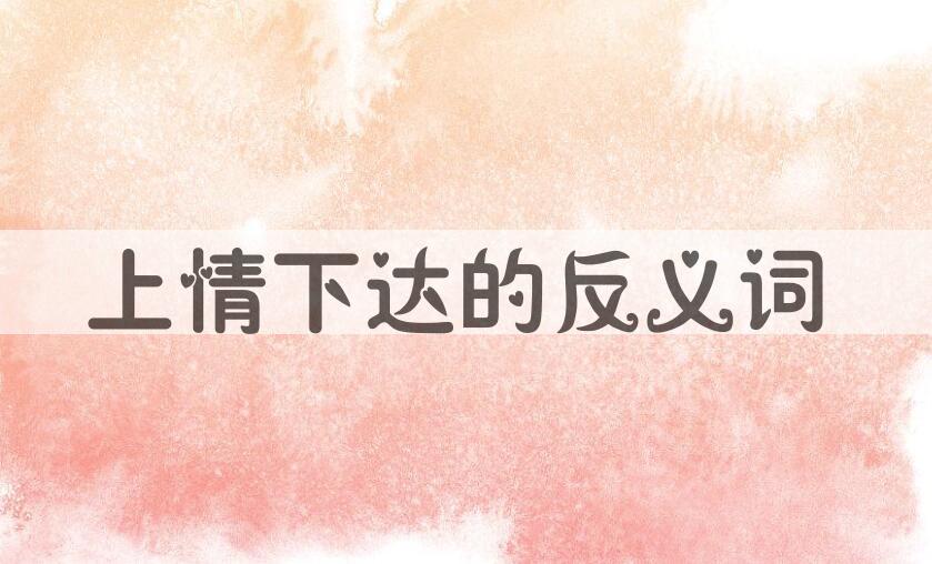 用上情下达造句