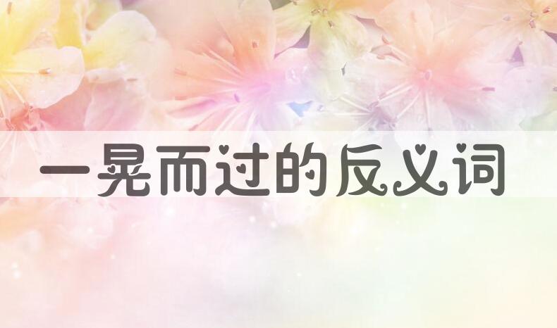 用一晃而过造句