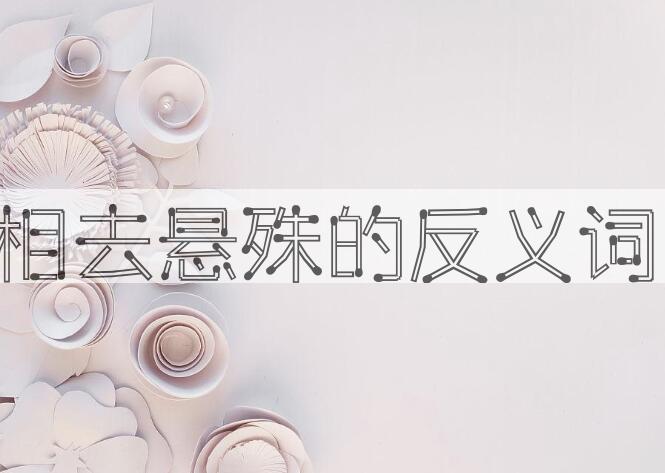 用相去悬殊造句