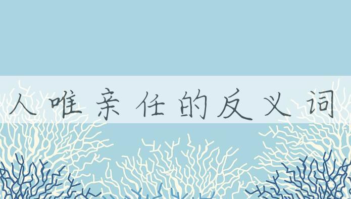 用人唯亲任造句