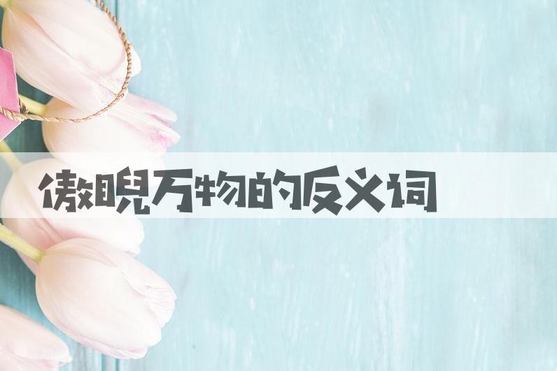 用傲睨万物造句