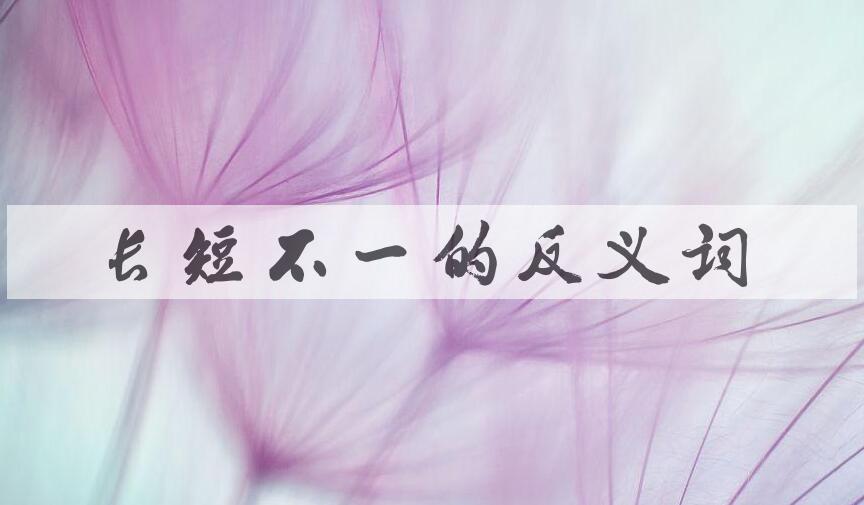 用长短不一造句