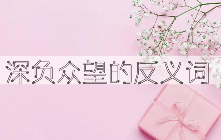 用深负众望造句