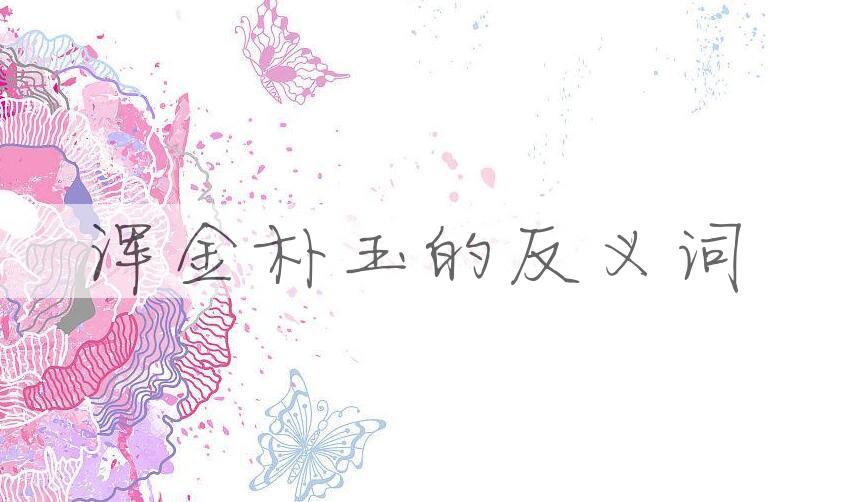 用浑金朴玉造句