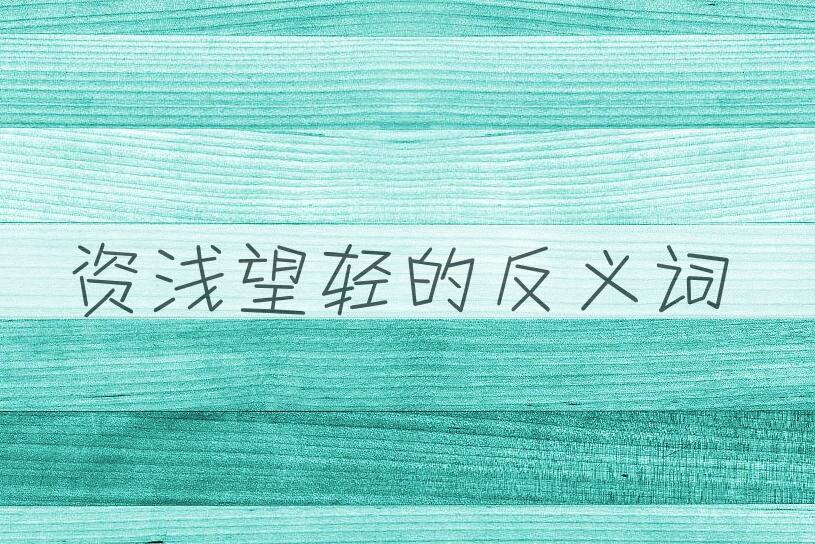 用资浅望轻造句