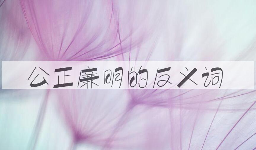 用公正廉明造句