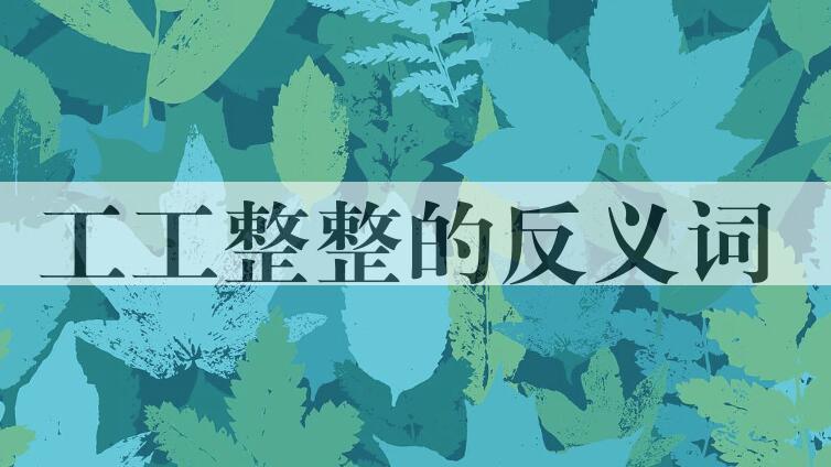 用工工整整造句