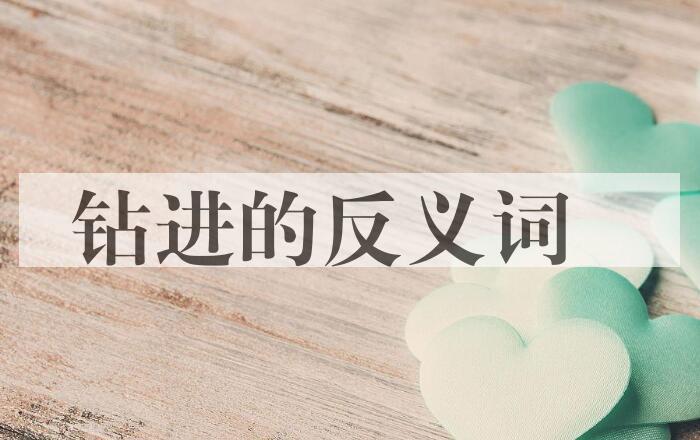 用钻进造句