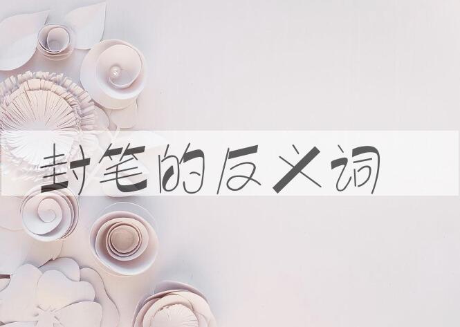 用封笔造句