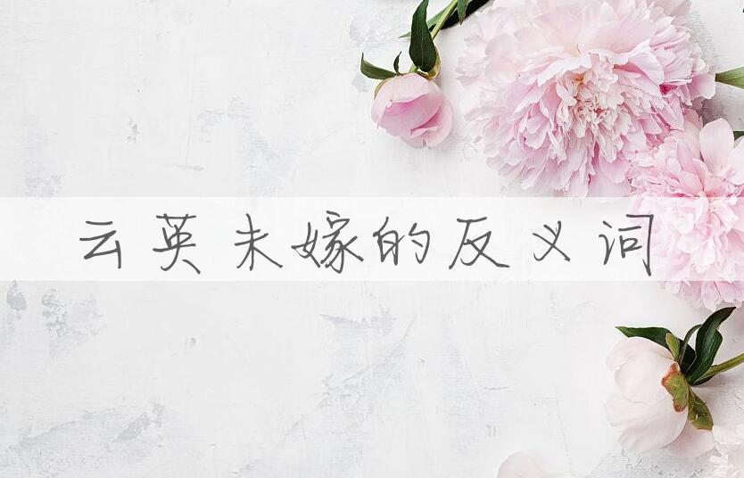 用云英未嫁造句