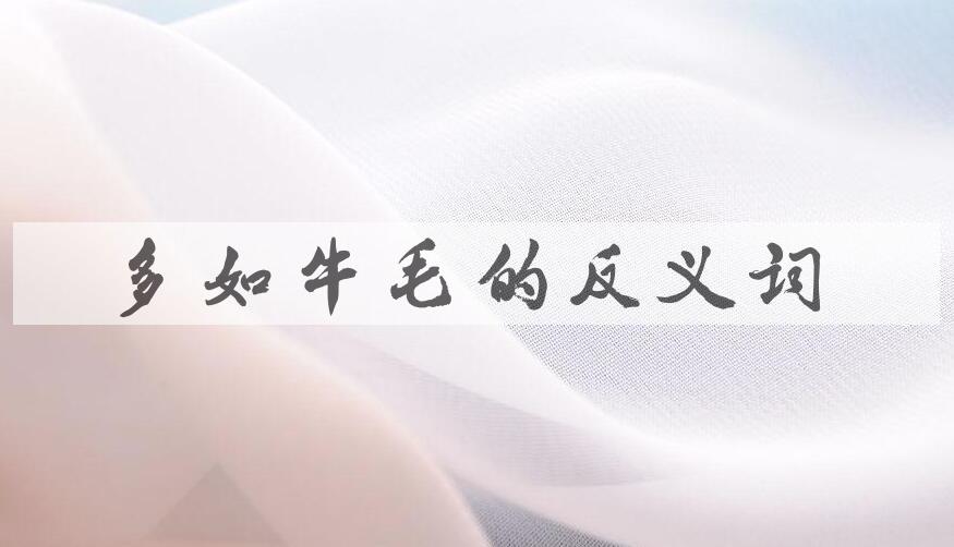 用多如牛毛造句