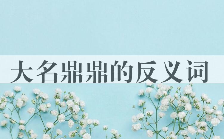 用大名鼎鼎造句