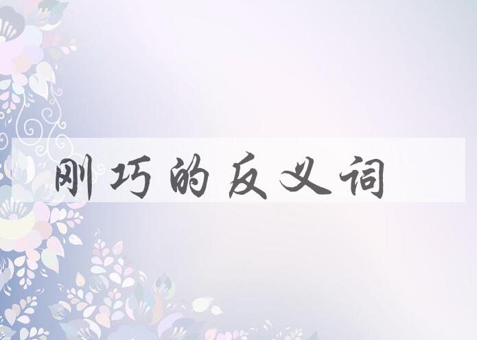 用刚巧造句