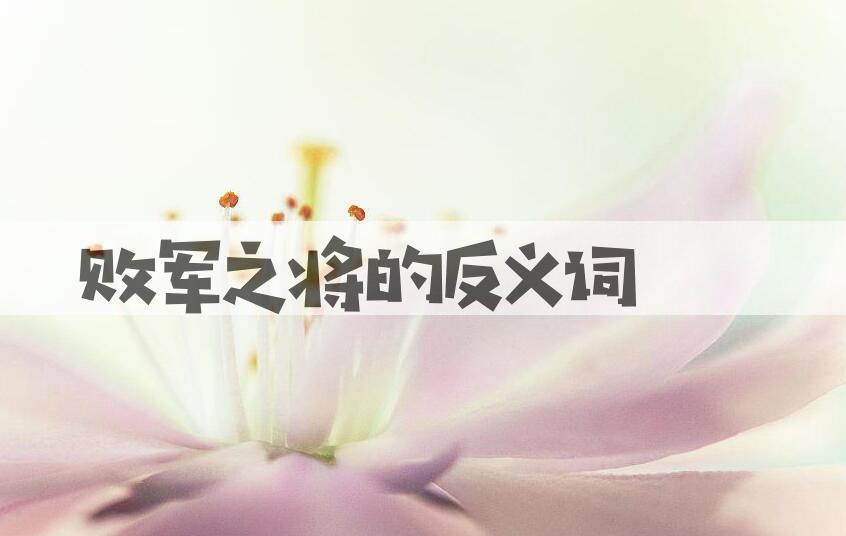 用败军之将造句