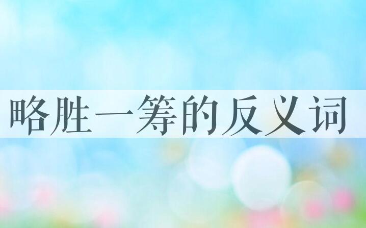 用略胜一筹造句