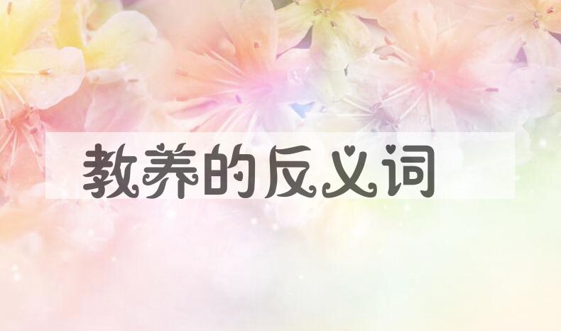 用教养造句