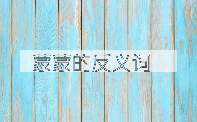 用蒙蒙造句