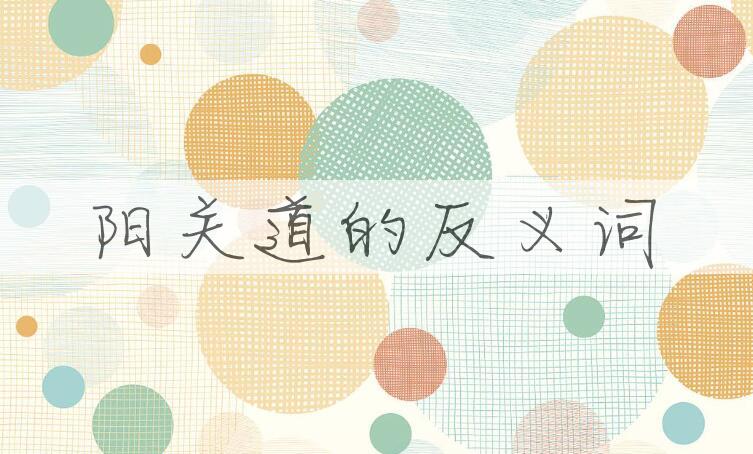 用阳关道造句