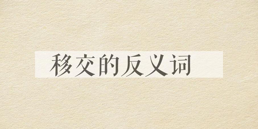 用移交造句