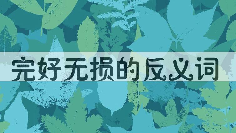 用完好无损造句
