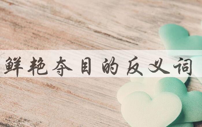 用鲜艳夺目造句
