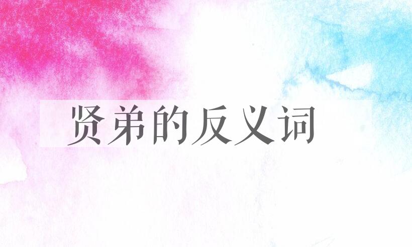 用贤弟造句